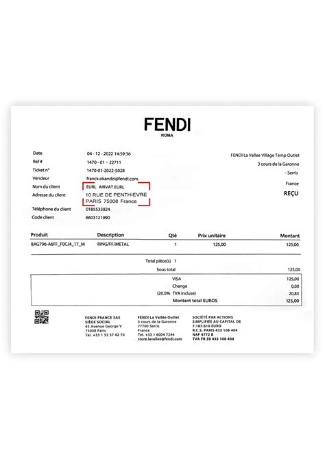 fendi invoice|Fendi returns.